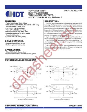 IDT74LVCH32245ABF8 datasheet  